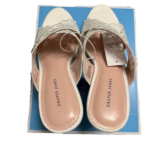 Draper James Ladies Wedge Eyelet White Sandal Size 7 NEW in Box - Picture 5 of 10